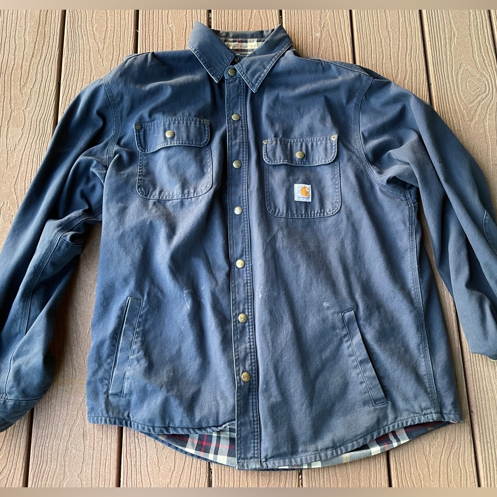 Carhartt 100590 - Weathered Canvas Long Sleeve Shirt Jacket - Blue